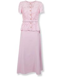 Self-Portrait - Kleedjes ,Roze ,Midi Jurk - Lyst
