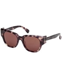 Max Mara - Elegante Runde Rahmen Damen-Sonnenbrille - Lyst