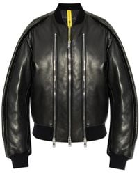 Moncler - Jassen ,Zwart ,Leer 6 Willow Smith Iali Leren Bomberjack - Lyst