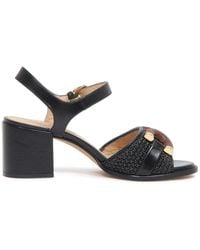 Roberto Festa - Raffia Sandale Alice Schwarz Made - Lyst