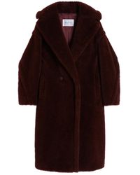 Max Mara - Roter Alpaka Wollmantel Oversized Fit - Lyst