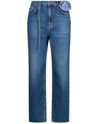 Liu Jo - Jeans ,Blauw ,Denim Jeans Straight Con Cintura - Lyst