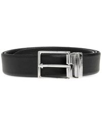 Emporio Armani - Accessoires ,Zwart ,Leer Reversible Saffiano Leather Belt - Lyst
