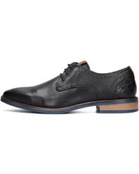 Mazzeltov - Schwarze Leder Brogue Derby Schuhe - Lyst