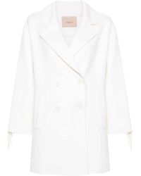 Twin Set - Double-breasted coats - Lyst