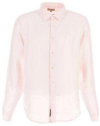 Woolrich - Overhemden ,Roze ,Linnen Garment-Dyed Pure Linen Shirt - Lyst