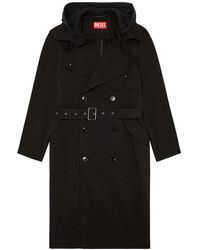 DIESEL - Coats > belted coats - Lyst