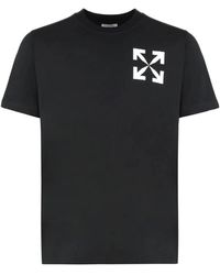 Off-White c/o Virgil Abloh - Baumwoll-T-Shirt Mit Rundhalsausschnitt - Lyst