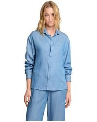 Kocca - Overhemden ,Blauw ,Chique Blouse Met Lange Mouwen Voor Een Feestje - Lyst