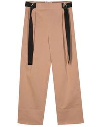 Plan C - Straight Trousers - Lyst