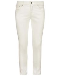 Dondup - Jeans ,Wit ,Katoen Slim-Fit Jeans - Lyst