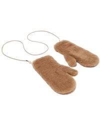 Max Mara - Teddy Stoff Fäustlinge - Lyst
