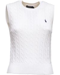Polo Ralph Lauren - Cable Knit Gilet - Lyst