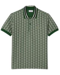 Lacoste - Polo Van Jacquard Met Klassieke Pasvorm En Monogram - Lyst
