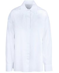 Dondup - Overhemden ,Wit ,Katoen Camicia Over - Lyst