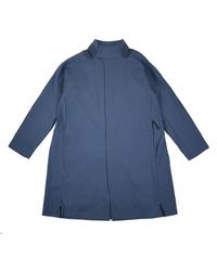J.L-A.L - Jassen ,Blauw ,Blauwe Split Trench Jas - Lyst