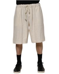 Dolce & Gabbana - Luxuriöse Baumwoll-Sweatshorts Mit Reißverschluss - Lyst
