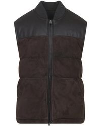 Brioni - Gewatteerde Leren Puffer Gilet - Lyst