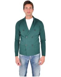 Drumohr - Jassen ,Groen ,Wol Dubbelrijige Merinowol Blazer - Lyst