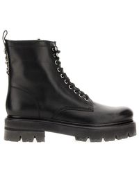 DSquared² - Schoenen ,Zwart ,Leer Leren Enkellaarsjes - Lyst