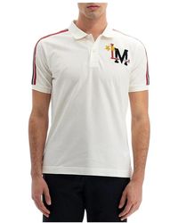 La Martina - Tops ,Wit ,Katoen Polo Shirt Met Korte Mouwen En Regular Fit - Lyst
