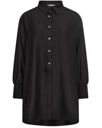 co'couture - Blusa camisa oversize negra - Lyst