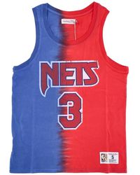 Mitchell & Ness - Fitness ,Veelkleurig ,Katoen Nba Tie Dye Tank Petrovic No 3 - Lyst