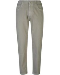Eleventy - Jeans ,Groen ,Katoen Five-Pocket Broek - Lyst