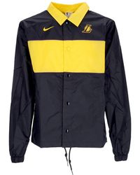 Nike - Coach Jacket Veste Legere Nba Pour Hommes Loslak Noir/Amarillo/ Champetre/Amarillo - Lyst