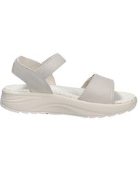 Joya - Hellbeige Sandalen Mit Breiter Sohle - Lyst