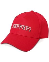 Ferrari - Logo Embroidered Baseball Cap - Lyst