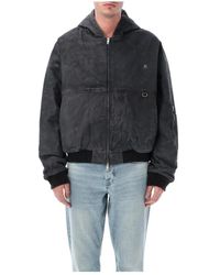 Represent - Jassen ,Zwart ,Katoen Hooded Bomber Jacket - Lyst
