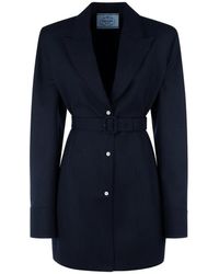 Prada - Kleedjes ,Blauw ,Overhemdjurk - Lyst
