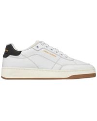 Saint Laurent - Sneaker Mit Leder-Einsatz - Lyst