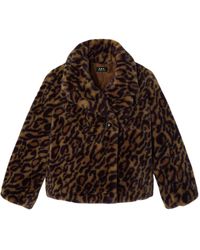 A.P.C. - Leopard-Print Double-Breasted Jacket - Lyst