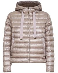 Herno - Hooded Gewatteerde Jas - Lyst