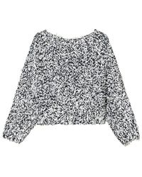 Actitude - Blauer Lockenpullover Mit Bootsausschnitt - Lyst