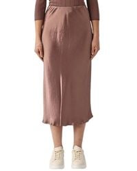 Max Mara - Rokken ,Paars ,Satijn Satin Midi Rok Rechte Lijn Licht Uitlopend - Lyst