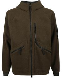 Stone Island - Truien & Vesten ,Groen ,Logo Patch Jacket - Lyst