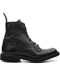 Tricker's - Schoenen ,Zwart ,Zwarte Burford Laarzen - Lyst