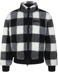 Givenchy - Jassen ,Veelkleurig ,Zwart & Wit Geruite Sherpa Fleece Jas - Lyst