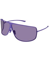 Gucci - Accessoires ,Paars ,Shield Zonnebril - Lyst