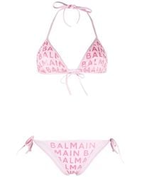 Balmain - Roze Driehoek Bikini Casual Stijl - Lyst