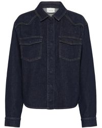 Gestuz - Oversized Denim Shirt Mit Taschen - Lyst