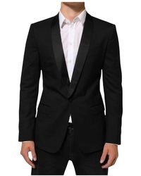 Dolce & Gabbana - Jassen ,Zwart ,Wol Martini 1 Knoop Colbert Blazer - Lyst