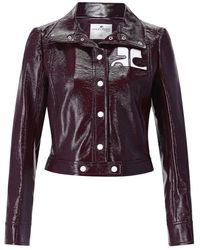 Courreges - Vinyl Blouson Met Opstaande Kraag - Lyst