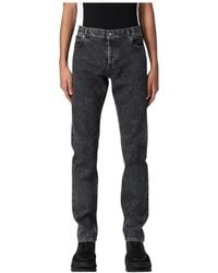 Balmain - Zwarte Straight Leg Denim Jeans - Lyst