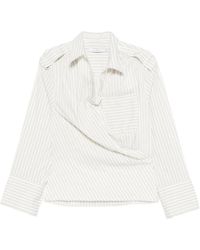 IRO - Lace Striped Cotton Shirt - Lyst