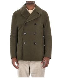 Sealup - Jassen ,Groen ,Katoen Groene Peacoat Met Grafenen Voering - Lyst