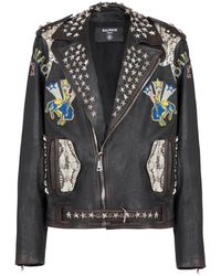 Balmain - Leather Jackets - Lyst